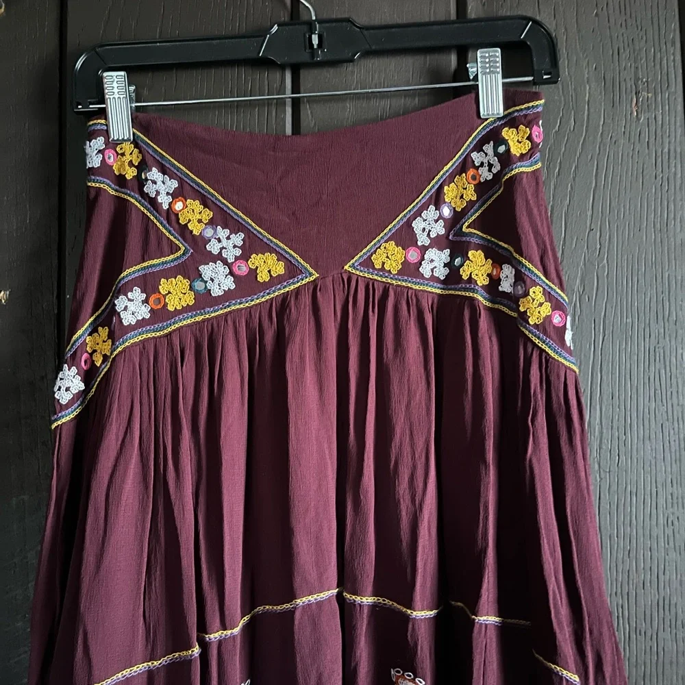 Free People Diamond Meadows Maxi Skirt Sz 0 - Picture 2 of 7